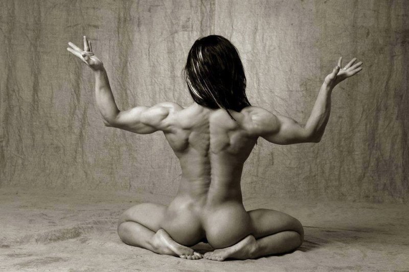 Sports female body nude, Injected back in girls, Fitness