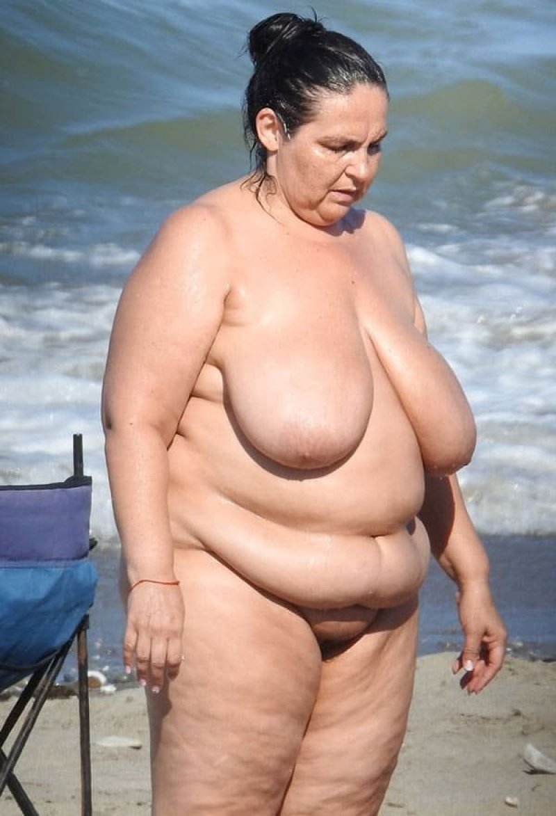 Fat elderly nudists, Fat on the beach, Fat on the beach