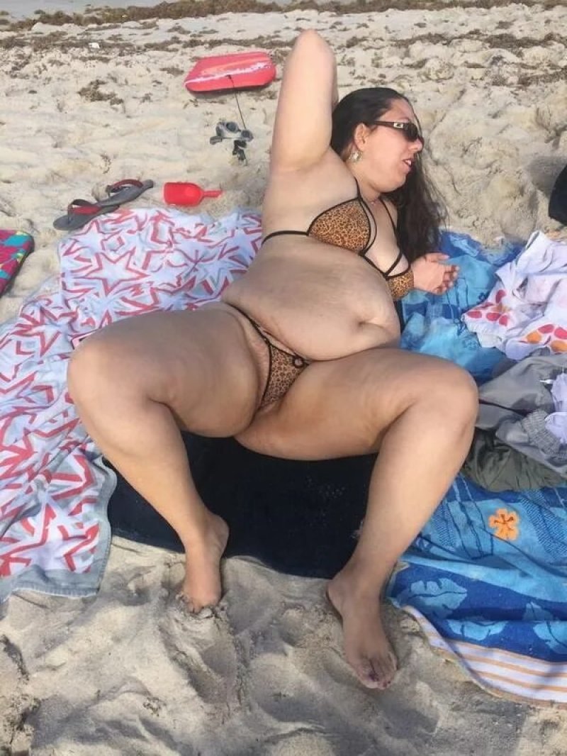 Naked bbw in thongs, Fat on the beach, Fat on the beach