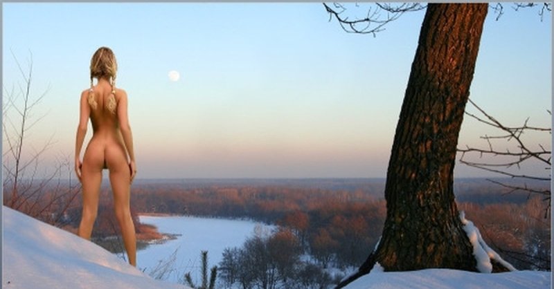Winter walk naked, Winter landscape, Landscape
