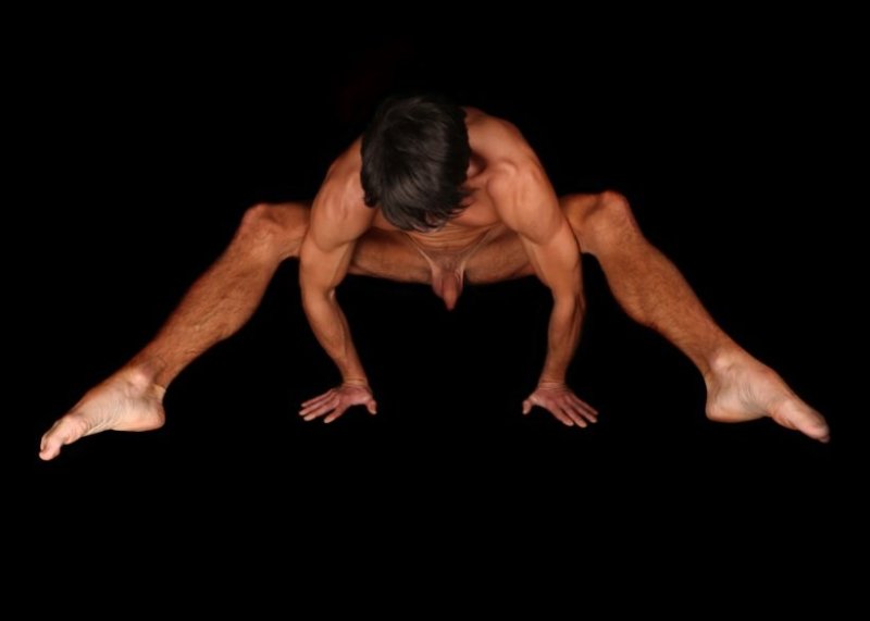 Naked man in yoga pose, Naked yoga, Yoga man