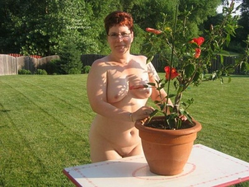 Adult women in the country, Naked wife in the country garden, Naked women in the country