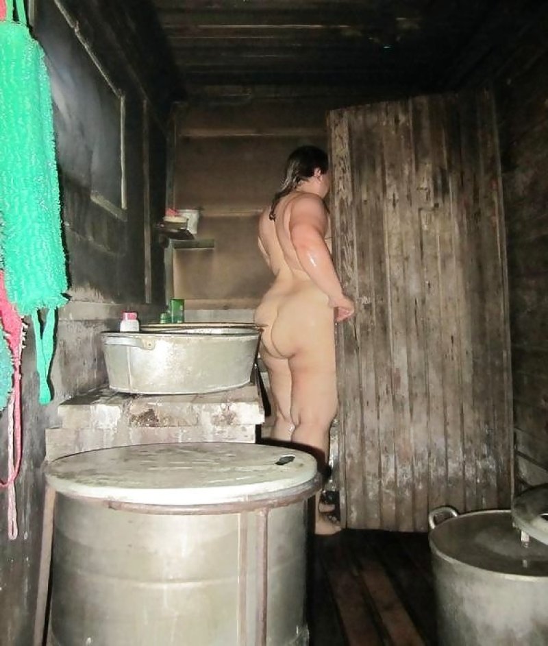 Women in a public bathhouse, Women in a village bath, Steam room