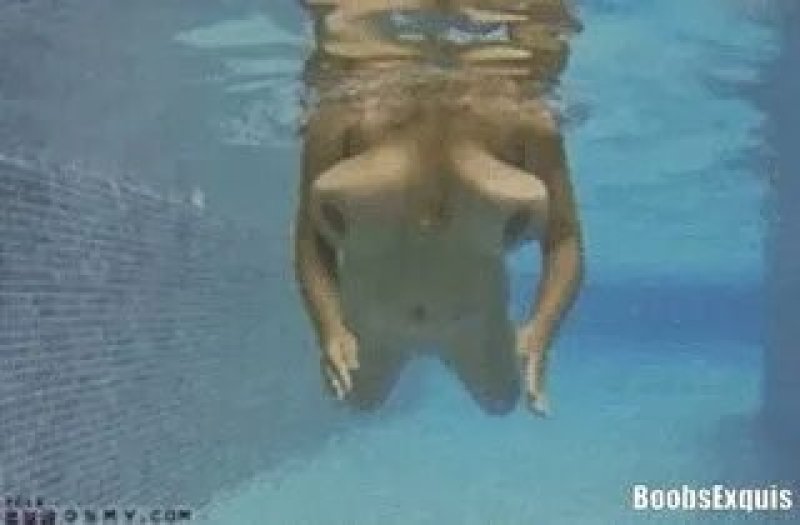Girls swim naked, Naked girls in transparent water, Naked in the pool