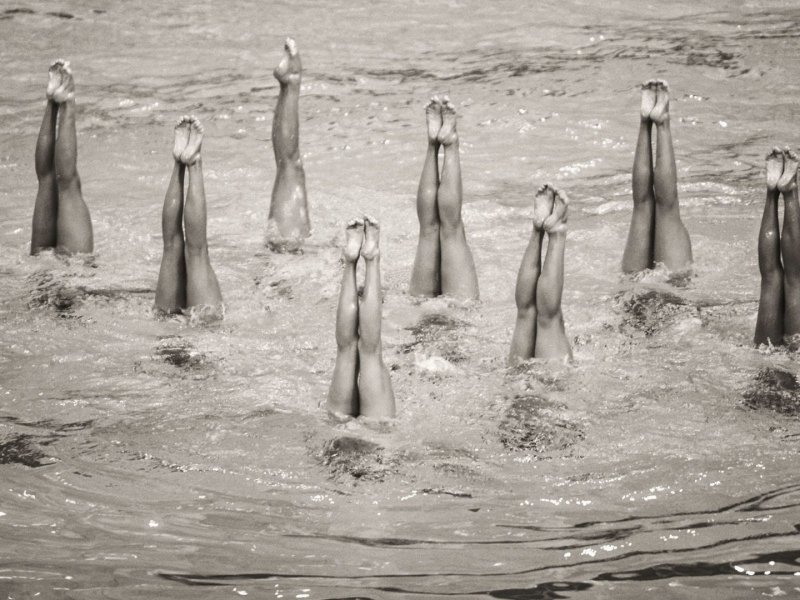 Synchronized swimming naked, Sports swimming naked, Synchronous swimming naked