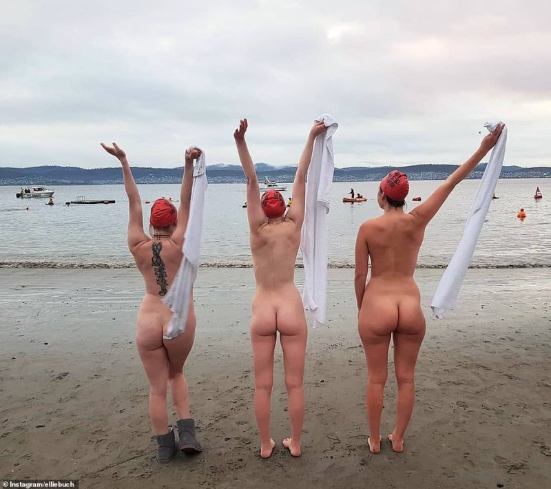 Naked swimmers dressed women, Nudism, Beach for nudists