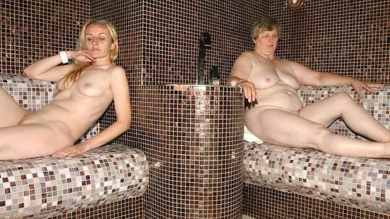 Naked adult women in the sauna, Naked mature women in a bath, Naked mature in the bath