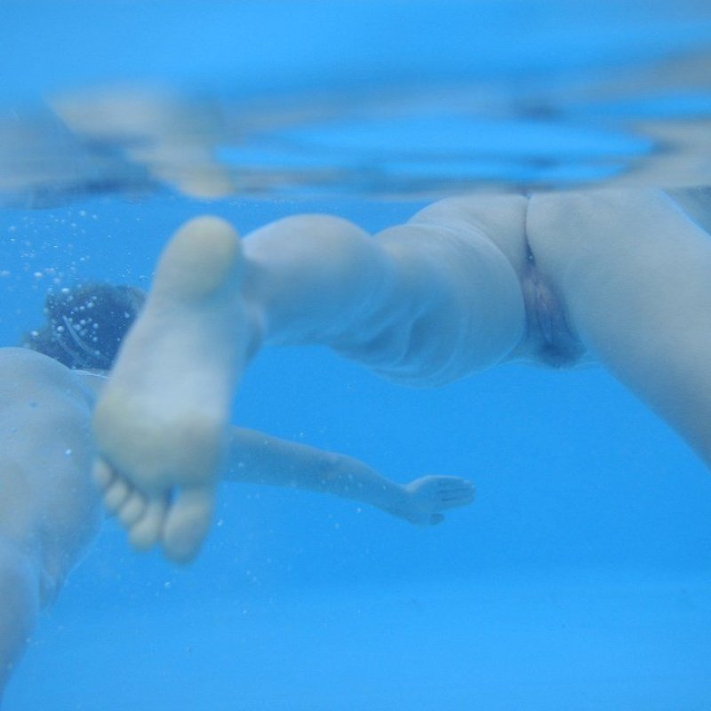 Under water without panties, Porn, In the pool