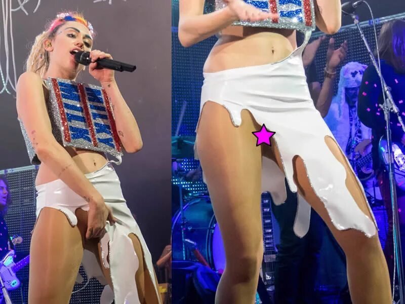Celebrity Vaginas, Miley Cyrus Wardrobe Malfunction, Miley Cyrus scandalous performance
