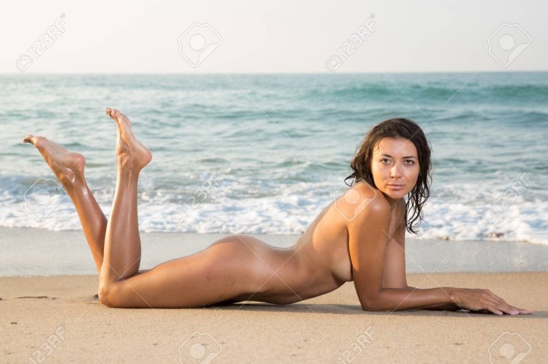 Girl lying on beach male pov, Naked girl on the beach, On the beach nude