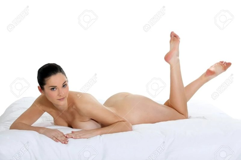 The girl lies on stomach nude, Erotic, The naked body of women