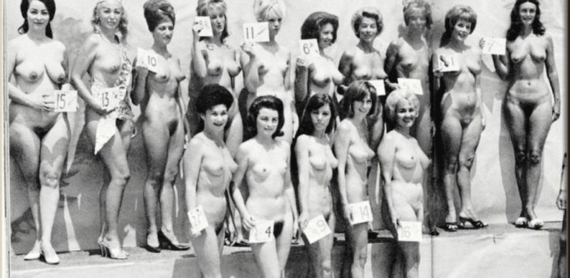 A lot of naked women retro, Beauty contest of naked women, Miss Universe of the USSR