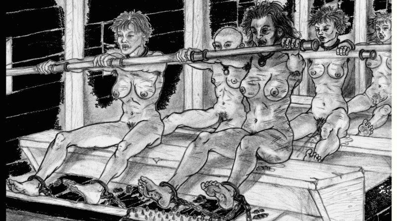 Naked women on galleys, Medieval torture, Middle A torture