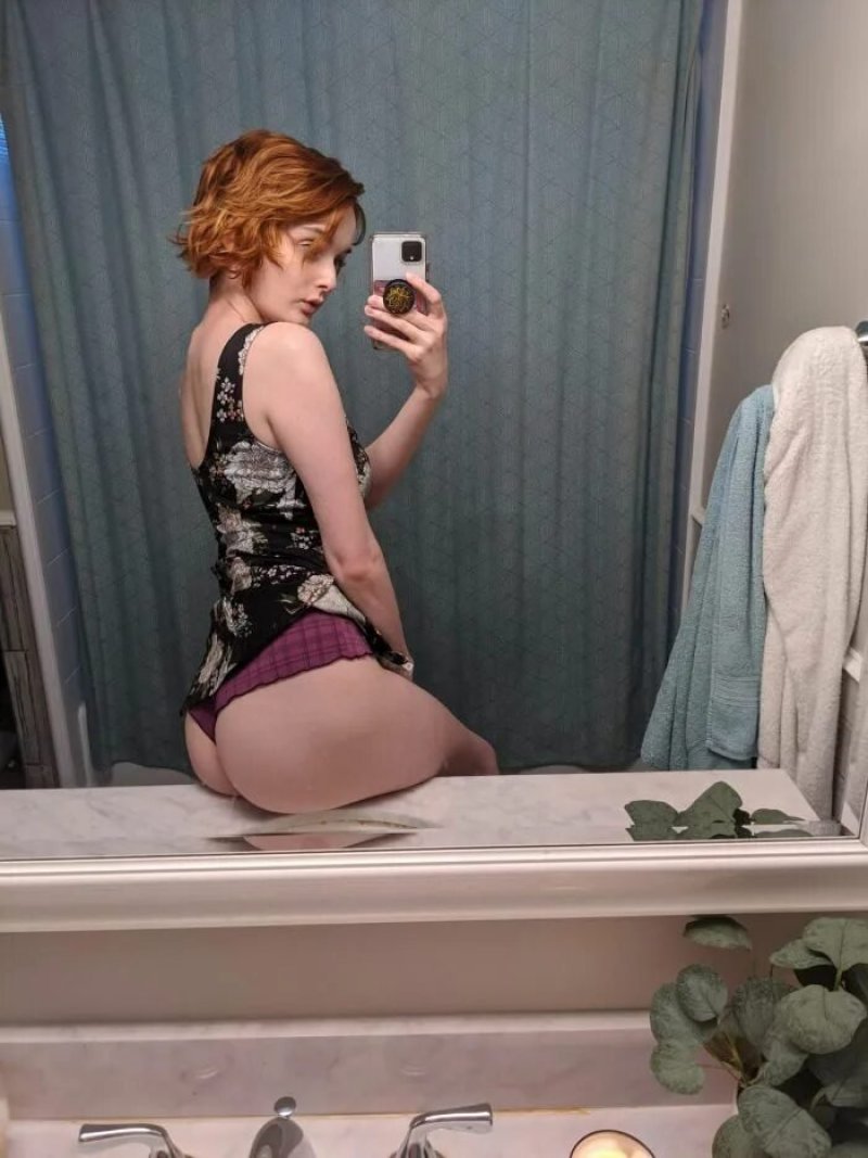 Sweet nymph girl, Erotic, Red girl