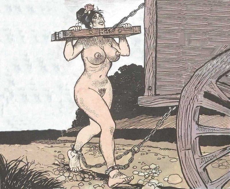 Naked women with slaves, Porn drawings of slaves, Porn Middle Ages
