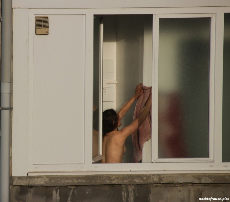 Naked women are examined, Naked women in the windows of houses, Naked in the windows