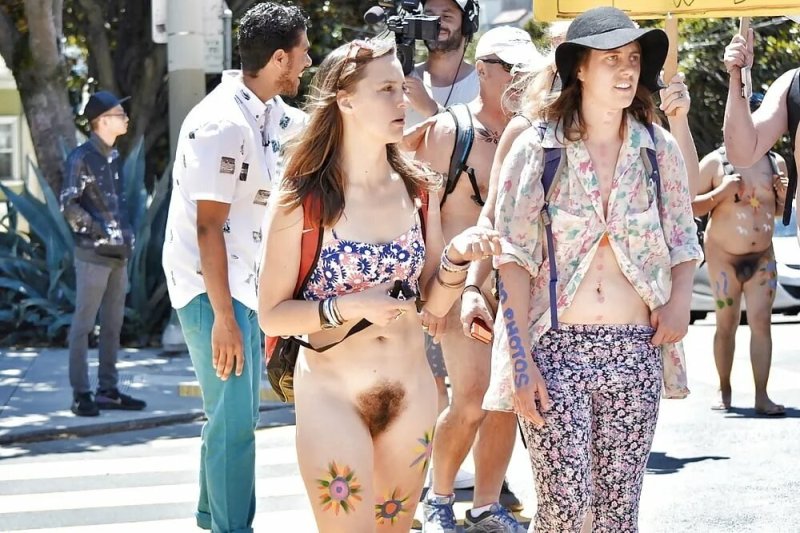 Hairy girls on the street, Girls without a bottom in public, Public bottomless