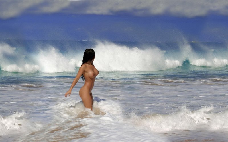 Erotic girls at sea, Naked girls at sea, Beautiful naked girls at sea