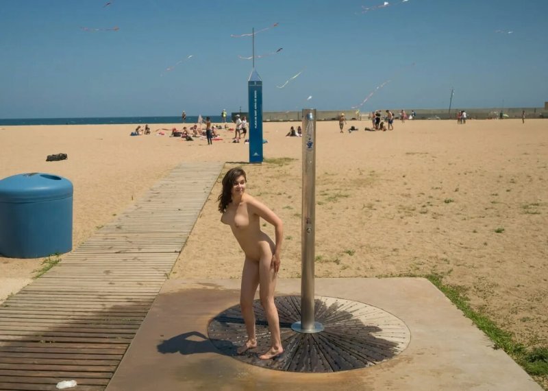 Beach barcelona girls toples, Naked girl on the beach, On the beach