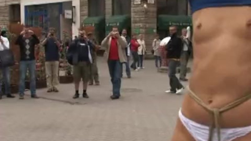 Half -naked on the street, Porn, Bdsm in public