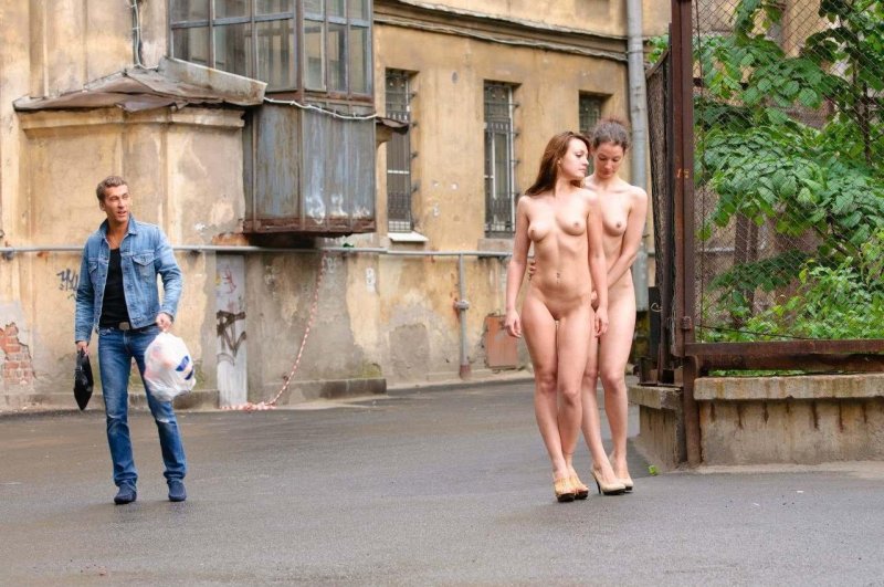 Naked women on the street, Naked women in front of people, Naked girls on the streets