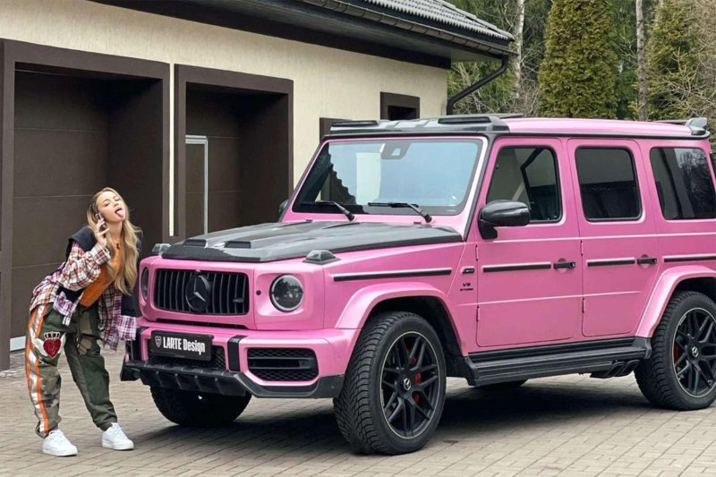 Mercedes Golendwagen Pink, Mercedes g amg pink, Golendwagen pink