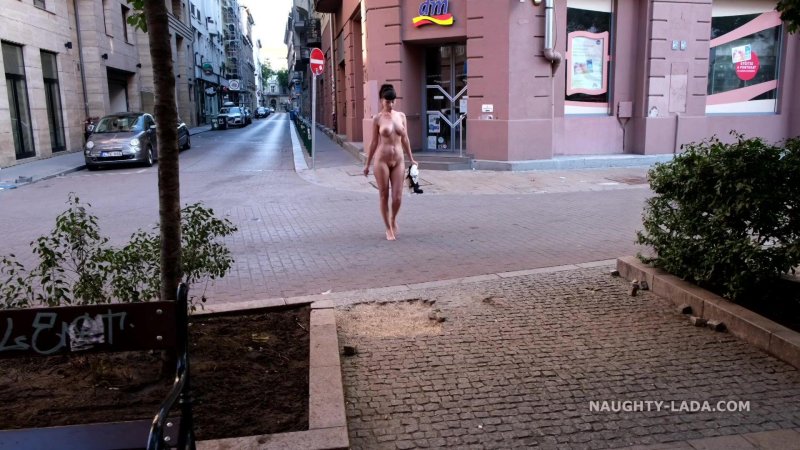 Naked girls on the streets, Naked walks down the street, Naked along the street