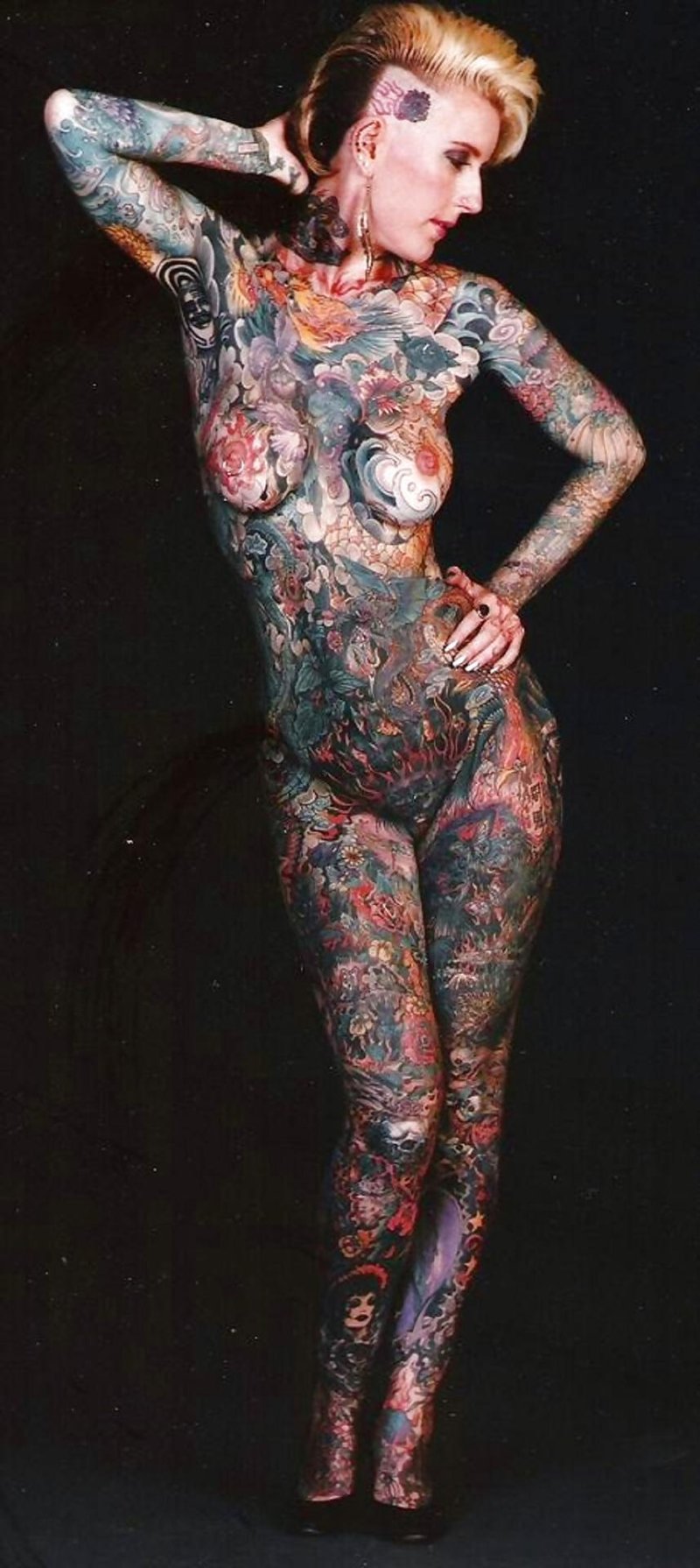 Naked woman all in a tattoo, Naked women with tattoos, Naked tattooed women