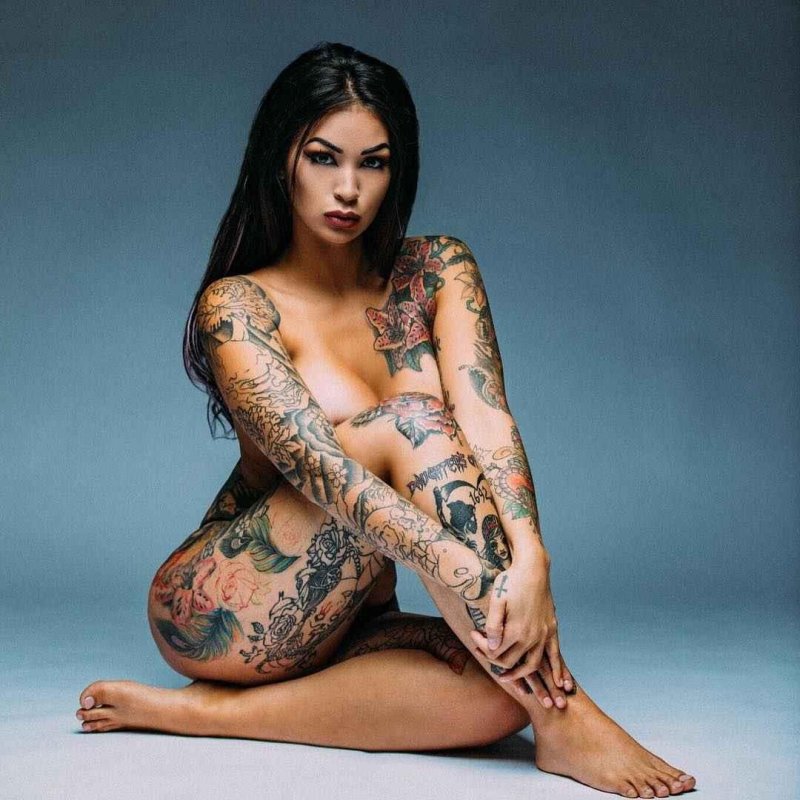 Naked women with tattoos, Naked tattooed women, Tattooed models