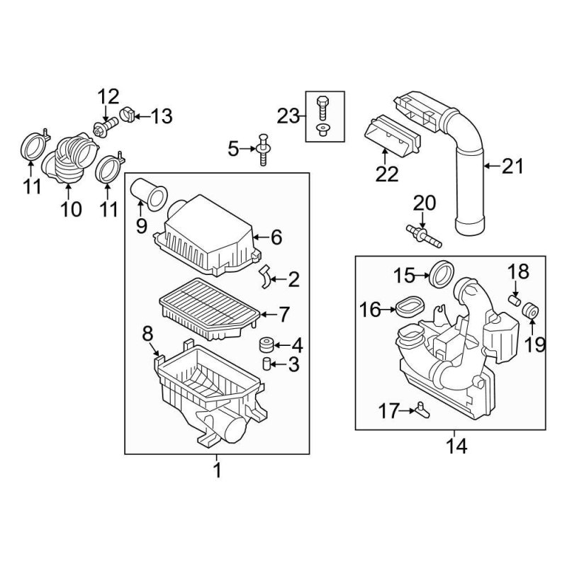 Air filter housing, Air filter case, Air cleaner assembly