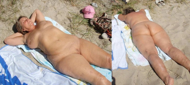 Naked old women on the beach, Old women on the beach, Mature woman on the beach