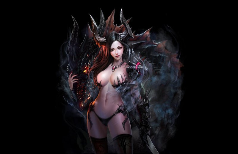 Speeshuses for your desktop girl fantasy, Demon Sukkub, Naked Fantasy Girls