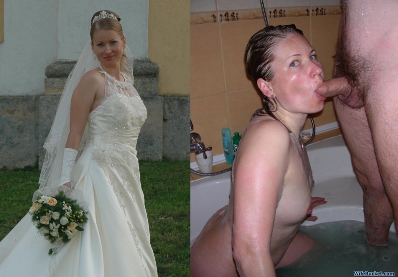 Naked brides after the wedding, Naked bride before and after, After the wedding porn
