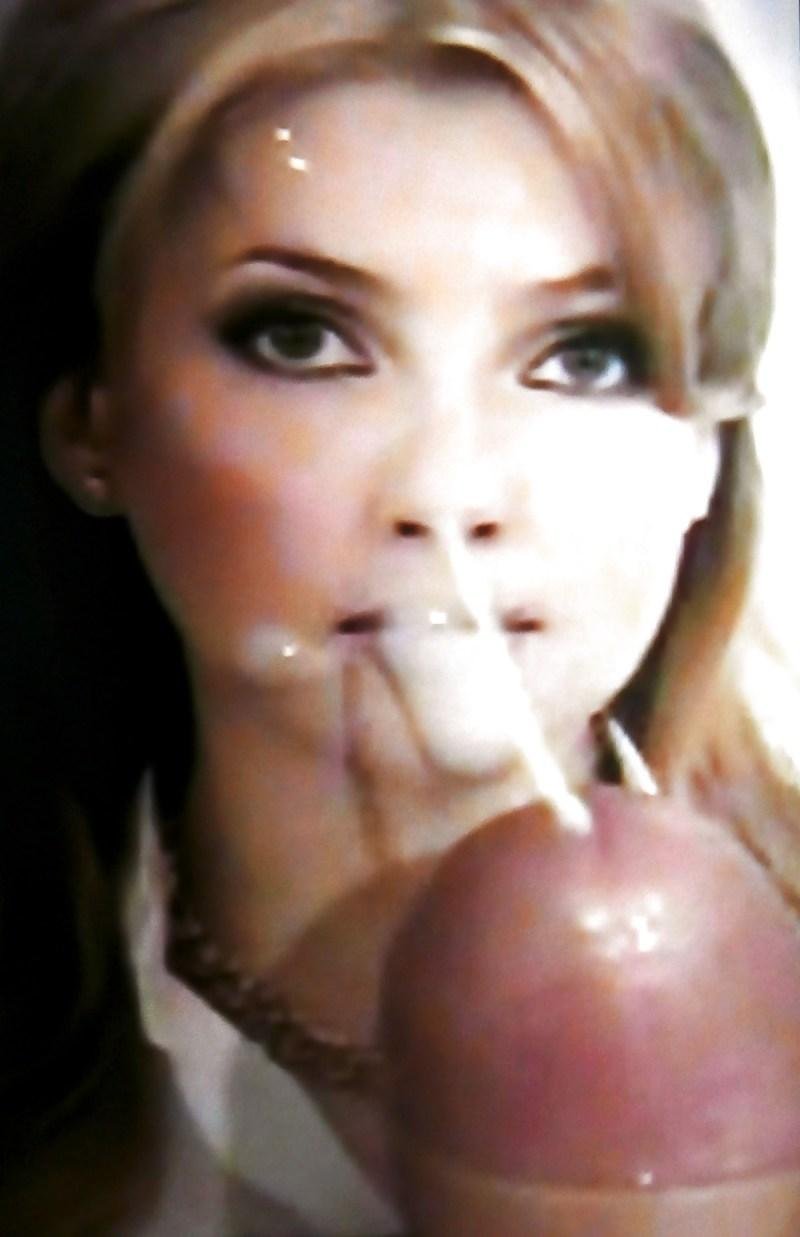 Cleaned Anna Semenovich, Anna Semenovich in sperm, Semenovich blowjob
