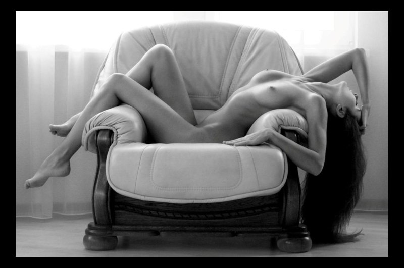 Erotic photo shoot in an armchair, Erotica nude, Porn