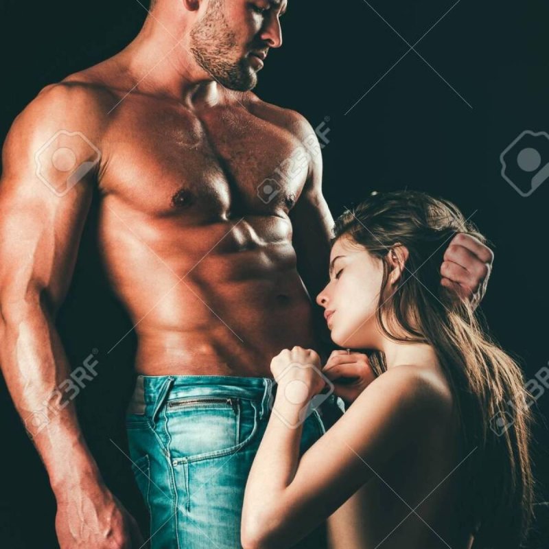 Sexy couple, Muscular man, Pair sex