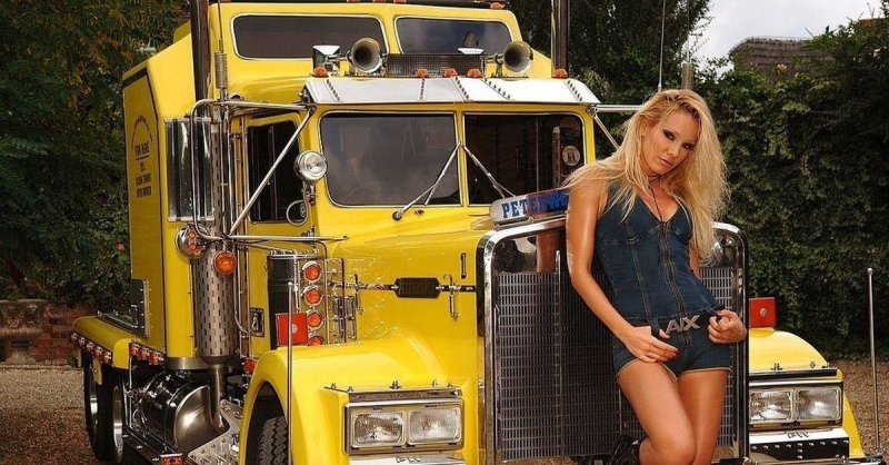 Beautiful girls and trucks, American trucker Lisa Kelly, Girls and trucks