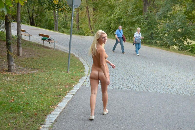 Walking along the street naked, Naked women on the street, Girls undress on the street
