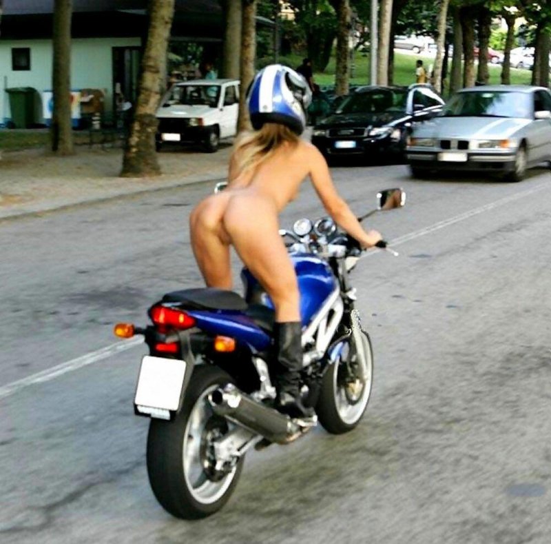 Girl on a motorcycle without panties, On a motorcycle without panties, Naked girls on motorcycles