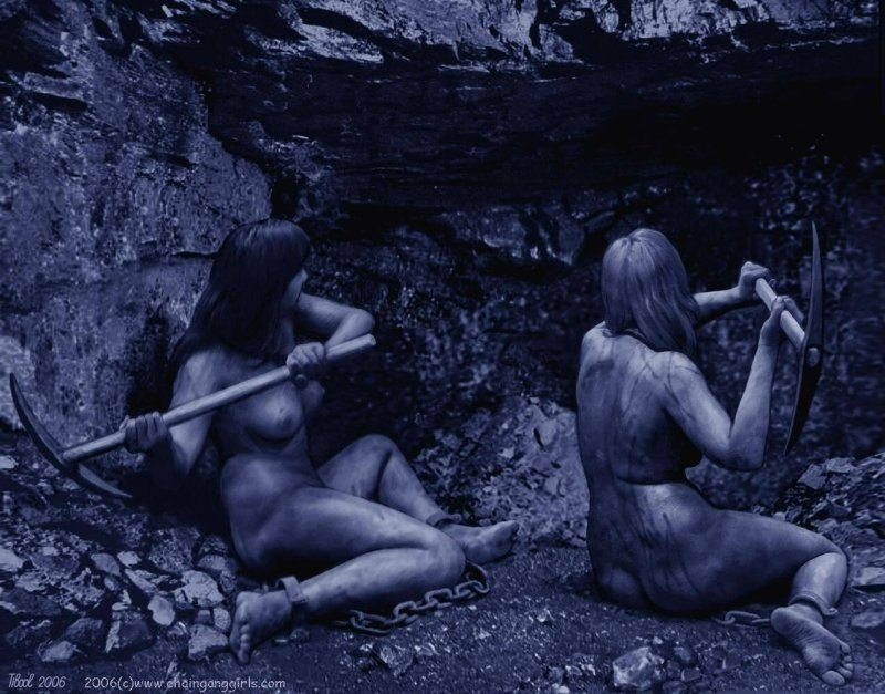 Naked slaves in mines, Slave tibool color, Slave
